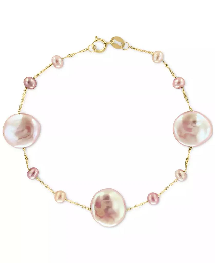 商品Effy|EFFY® Cultured Freshwater Baroque Pearl (3-12mm) Bracelet in 14k Gold,价格¥1089,第1张图片