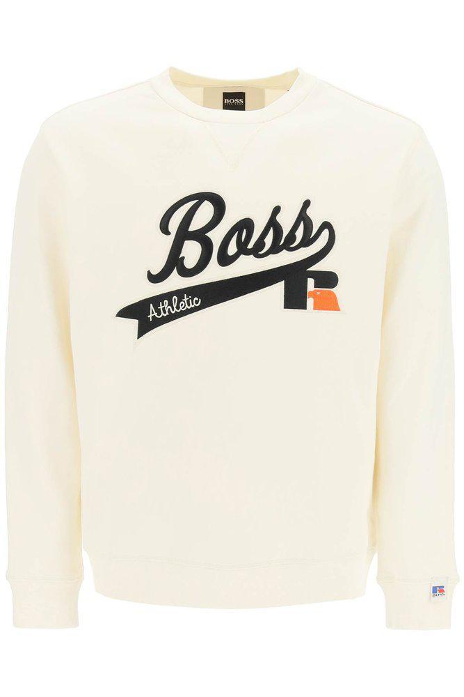 商品Hugo Boss|Boss Hugo Boss X Russell Athletic Logo Embroidered Sweatshirt,价格¥647,第1张图片