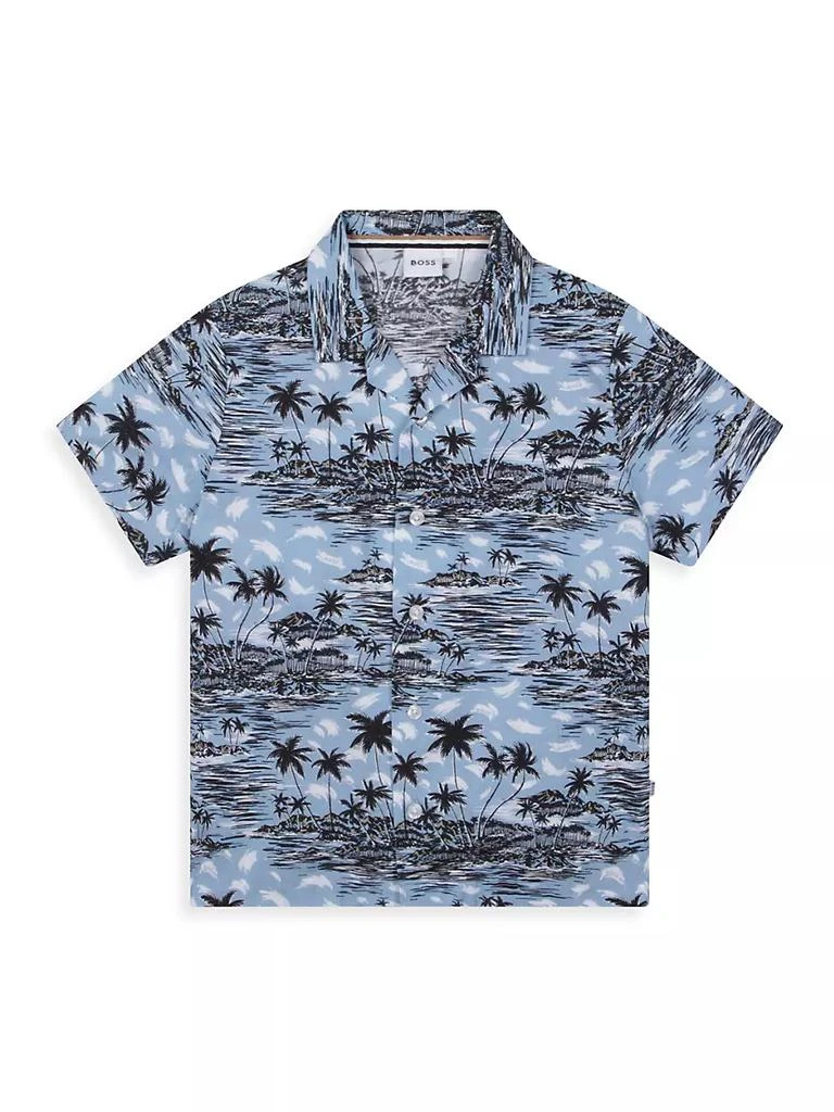 商品Hugo Boss|Little Boy's &amp; Boy's Tropical Short-Sleeve Shirt,价格¥276,第1张图片
