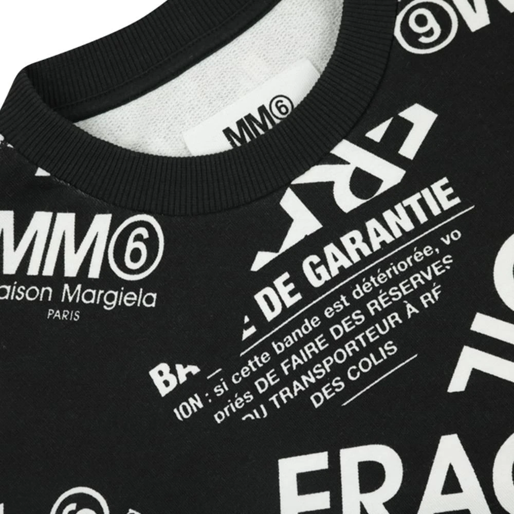 商品MAISON MARGIELA|Fragile Print Black Sweatshirt,价格¥416,第1张图片