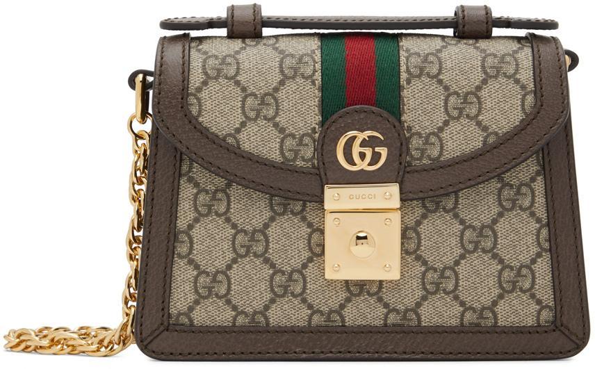 商品Gucci|Beige Ophidia GG Top Handle Bag,价格¥15555,第1张图片