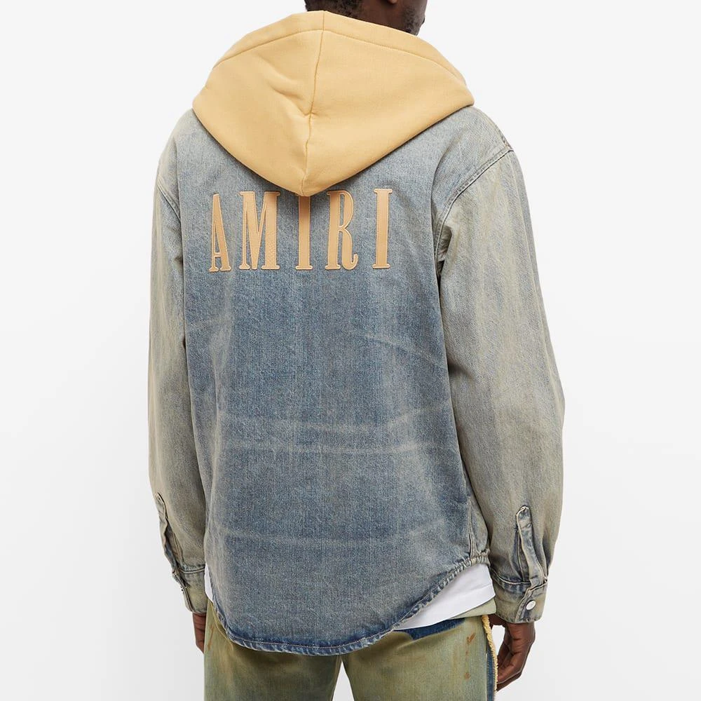 商品AMIRI|AMIRI Denim Hooded Overshirt,价格¥11922,第3张图片详细描述