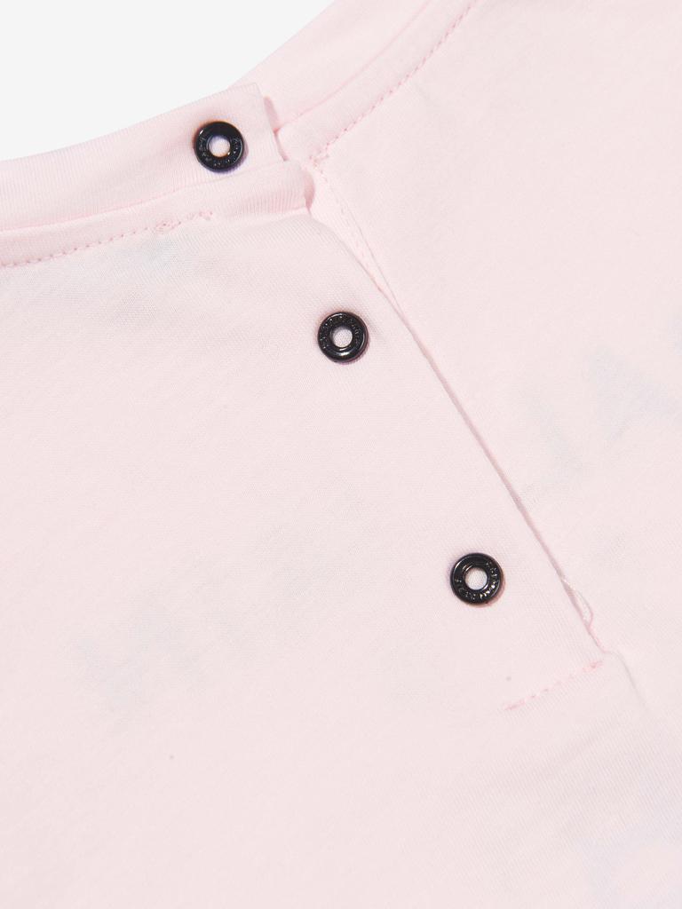 Balmain Pink Baby Girls Logo T-Shirt商品第2张图片规格展示