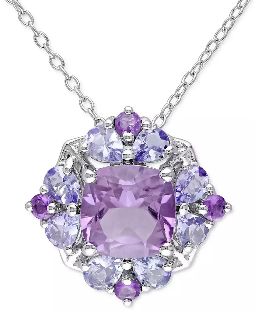 商品Macy's|Amethyst (1-7/8 ct. t.w.) & Tanzanite (1 ct. t.w.) 18" Pendant Necklace in Sterling Silver,价格¥1047,第1张图片