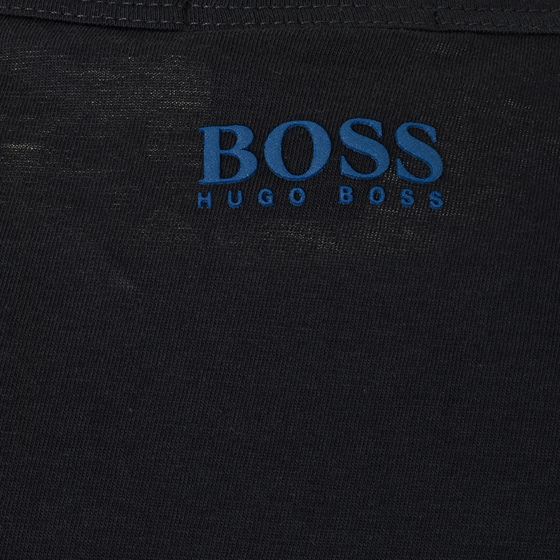 Hugo Boss 雨果博斯 男士深蓝色蓝字棉质短袖T恤 TEE6-50383413-410商品第4张图片规格展示