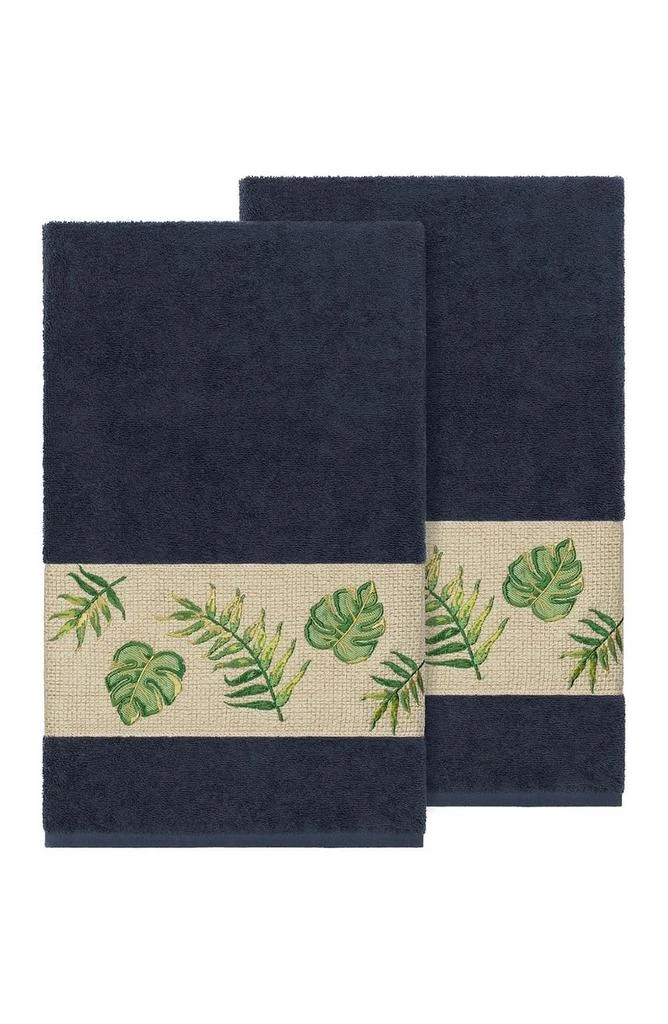 商品Linum Home Textiles|Zoe Embellished Bath Towel - Set of 2 - Midnight Blue,价格¥544,第2张图片详细描述