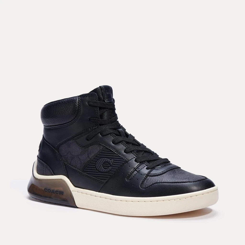 商品Coach|Coach Men's Citysole Leather Hi-Top Trainers,价格¥1105,第2张图片详细描述