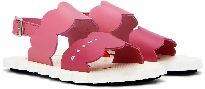 商品Marni|Kids Pink Strap Flower Sandals,价格¥978,第4张图片详细描述