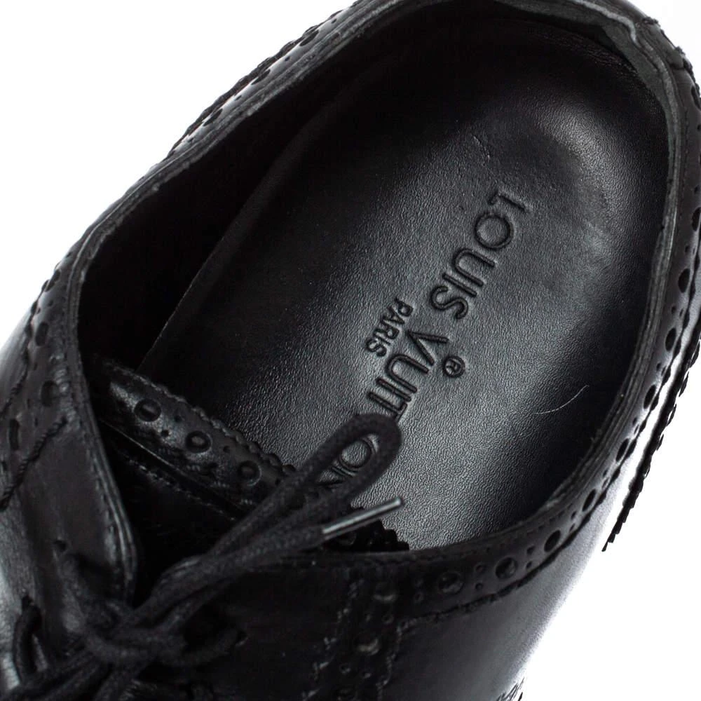 Louis Vuitton Black Brogue Leather Explorer Sneakers Size 43.5 商品