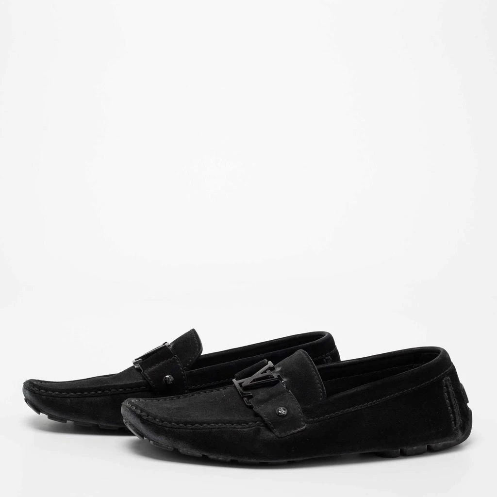 商品[二手商品] Louis Vuitton|Louis Vuitton Black Suede Monte Carlo Loafers Size 42,价格¥2933,第2张图片详细描述
