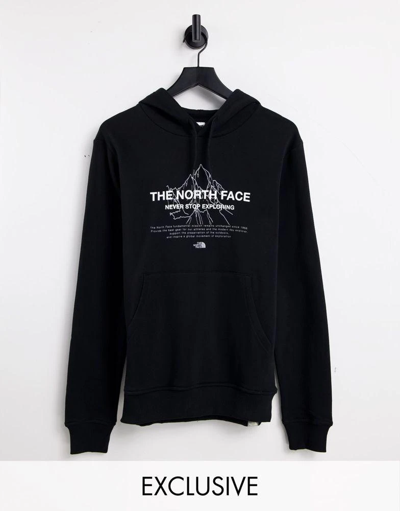 商品The North Face|The North Face Front Peak hoodie in black Exclusive at ASOS ,价格¥602,第1张图片