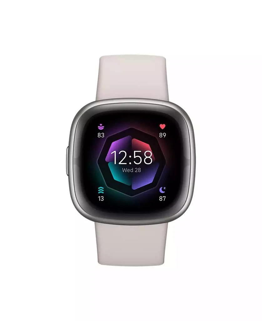 商品Fitbit|Sense 2 Lunar White Platinum Smartwatch, 39mm,价格¥1502,第1张图片