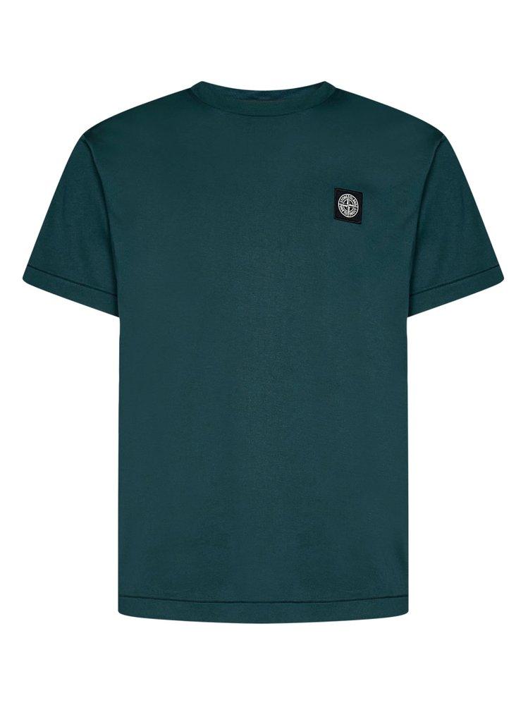 Stone Island Logo-Patch Crewneck T-Shirt商品第1张图片规格展示