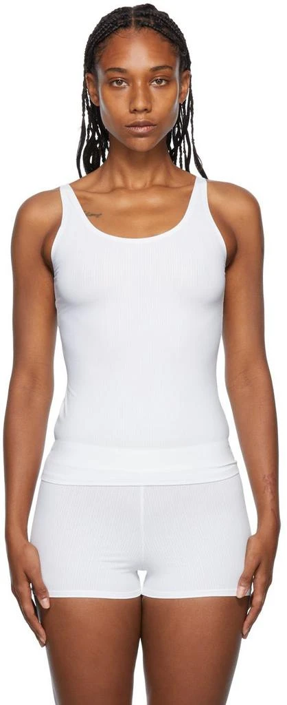 商品Wolford|White Cotton Beauty Tank Top,价格¥263,第1张图片