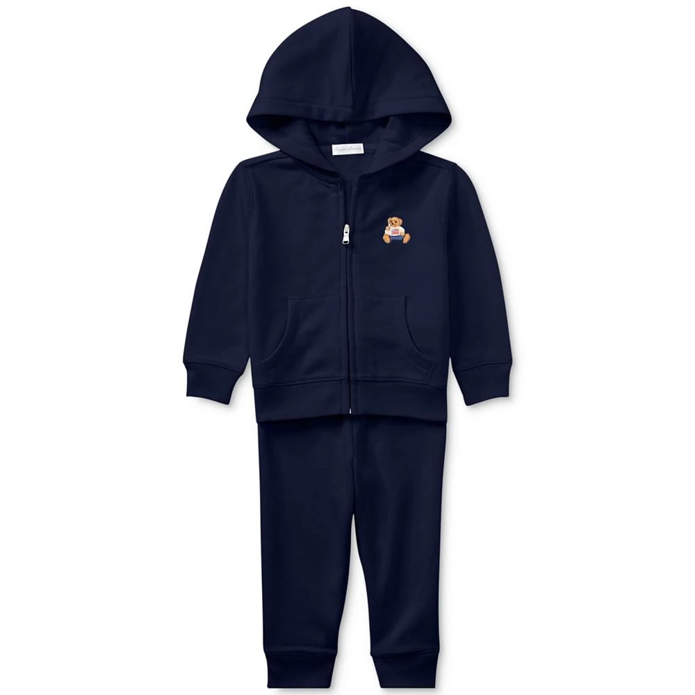 商品Ralph Lauren|Baby Boys Bear Hoodie and Pants, 2 Piece Set,价格¥488,第1张图片