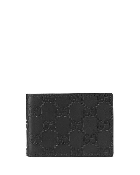 商品Gucci|Signature Leather Bi-Fold Wallet,价格¥2447,第2张图片详细描述