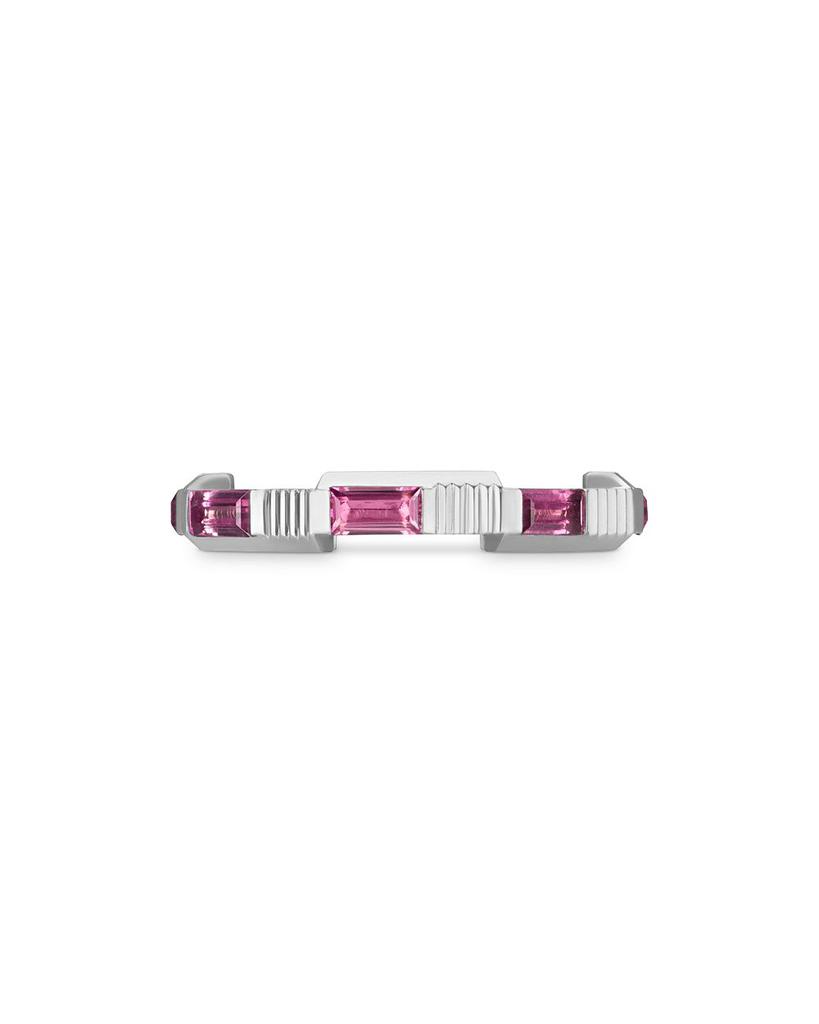 18K White Gold Link To Love Rubellite Ring商品第2张图片规格展示