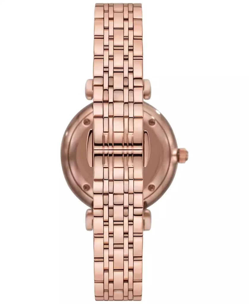 商品Emporio Armani|Women's Rose Gold-Tone Stainless Steel Bracelet Watch 32mm,价格¥2956,第3张图片详细描述