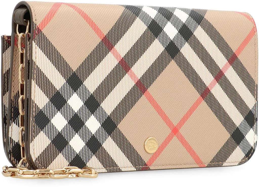 商品Burberry|Burberry Burberry Check Fabric Wallet On Chain,价格¥5262,第2张图片详细描述