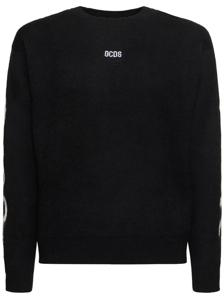 商品GCDS|Brushed Logo Virgin Wool Knit Sweater,价格¥1972,第1张图片