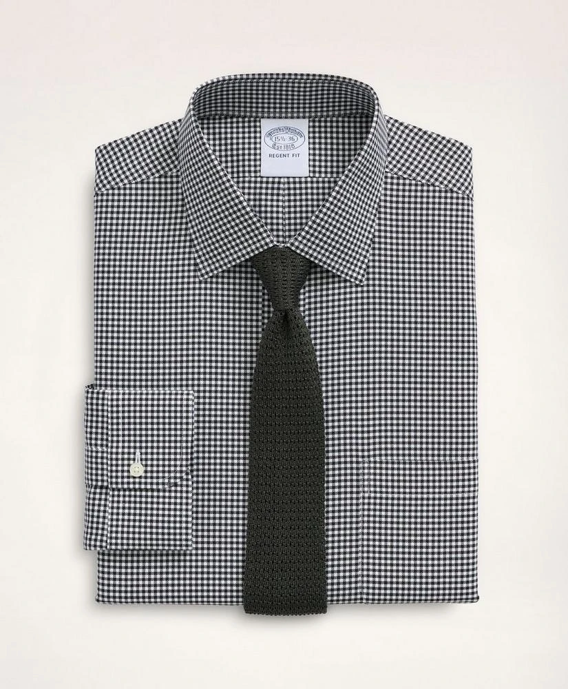 商品Brooks Brothers|Stretch Regent Regular-Fit Dress Shirt, Non-Iron Herringbone Gingham Ainsley Collar,价格¥496,第1张图片