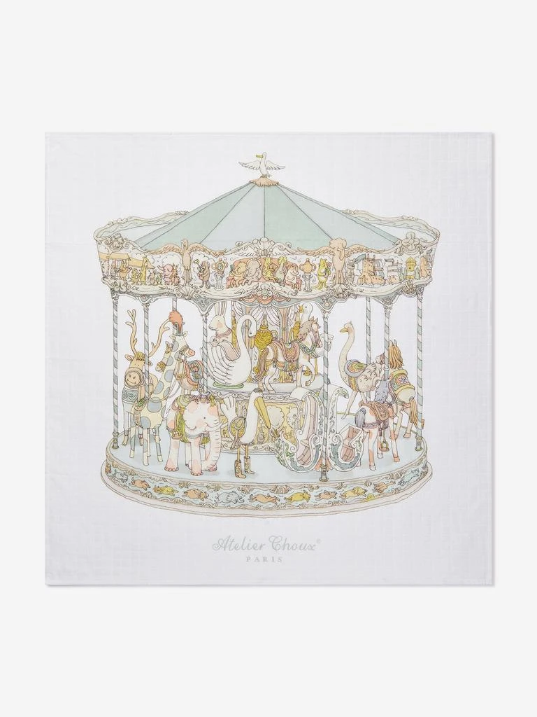 商品Atelier Choux|Atelier Choux Baby Carousel Swaddle in White,价格¥544,第1张图片