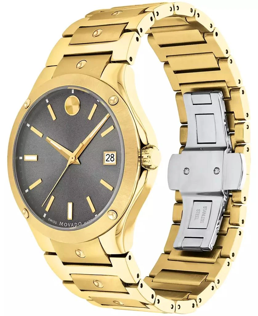 商品Movado|Men's Se Swiss Quartz Yellow PVD Bracelet Watch 41mm,价格¥10436,第2张图片详细描述