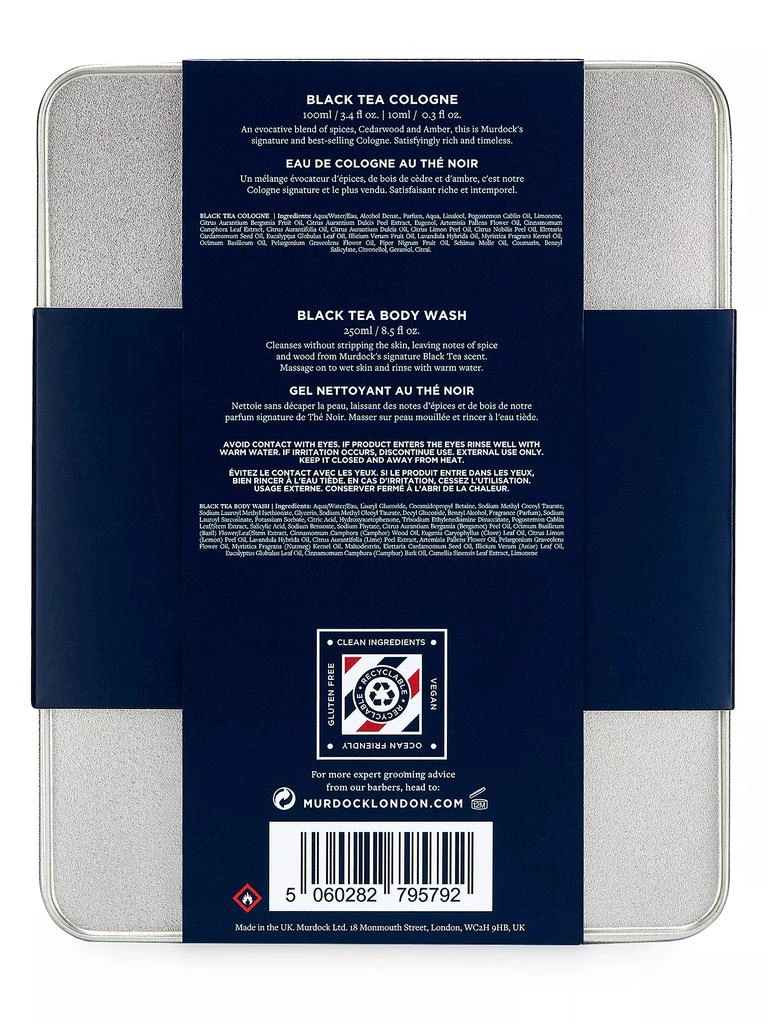 商品Murdock London|Bond Street 3-Piece Black Tea Cologne &amp; Body Wash Set,价格¥891,第2张图片详细描述
