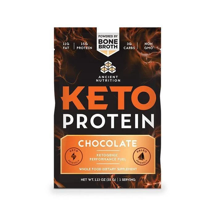 商品Ancient Nutrition|Keto高脂低碳水蛋白粉15件随身装 - 巧克力味,价格¥527,第3张图片详细描述