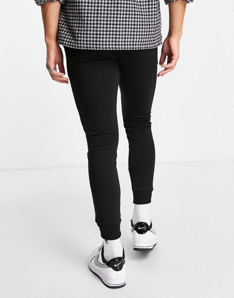 ASOS DESIGN skinny joggers in black商品第3张图片规格展示