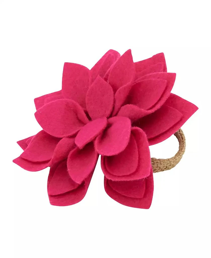 Felt Blossom Napkin Ring Set of 4,Set 商品