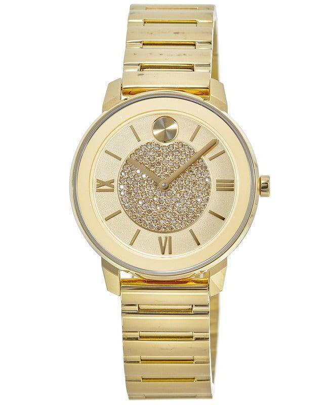 商品[二手商品] Movado|Movado Bold Gold Tone Pave Dial Gold Tone Stainless Steel Women's Watch 3600659-PO,价格¥2057,第1张图片