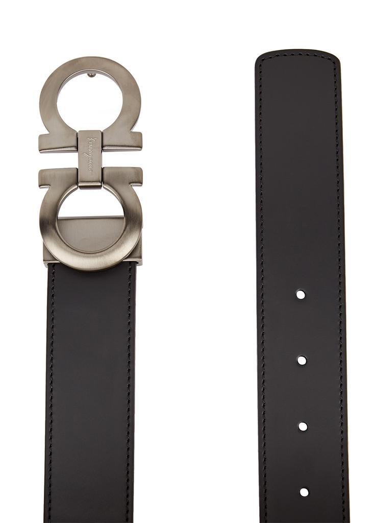 商品Salvatore Ferragamo|Gancini black reversible leather belt,价格¥3370,第6张图片详细描述