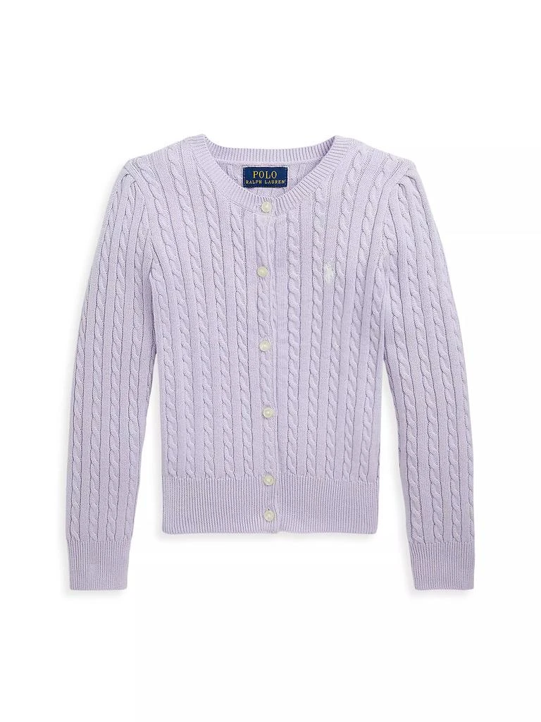 商品Ralph Lauren|Little Girl's & Girl's Cotton Cable-Knit Sweater,价格¥448,第1张图片详细描述