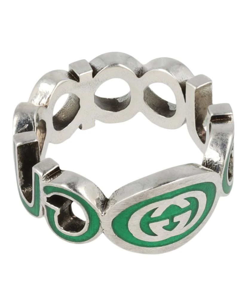 商品Gucci|Sterling Silver Interlocking G Ring,价格¥2037,第1张图片