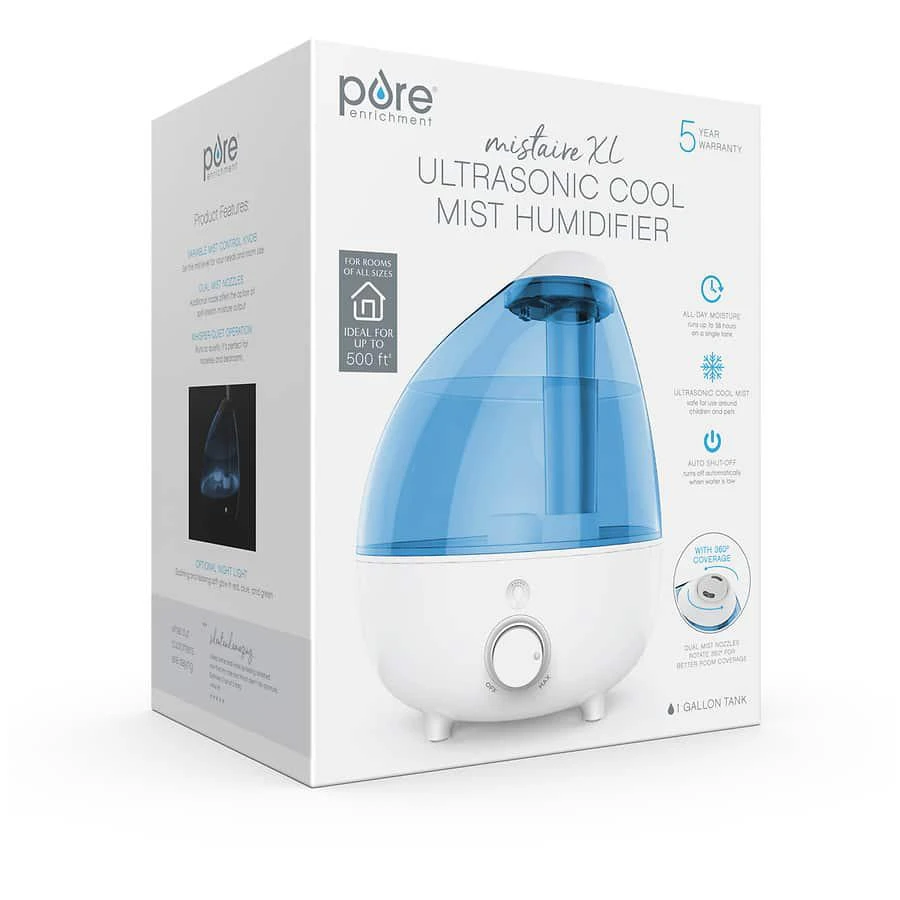 商品Pure Enrichment|MistAire XL Ultrasonic Cool Mist Humidifier,价格¥432,第1张图片
