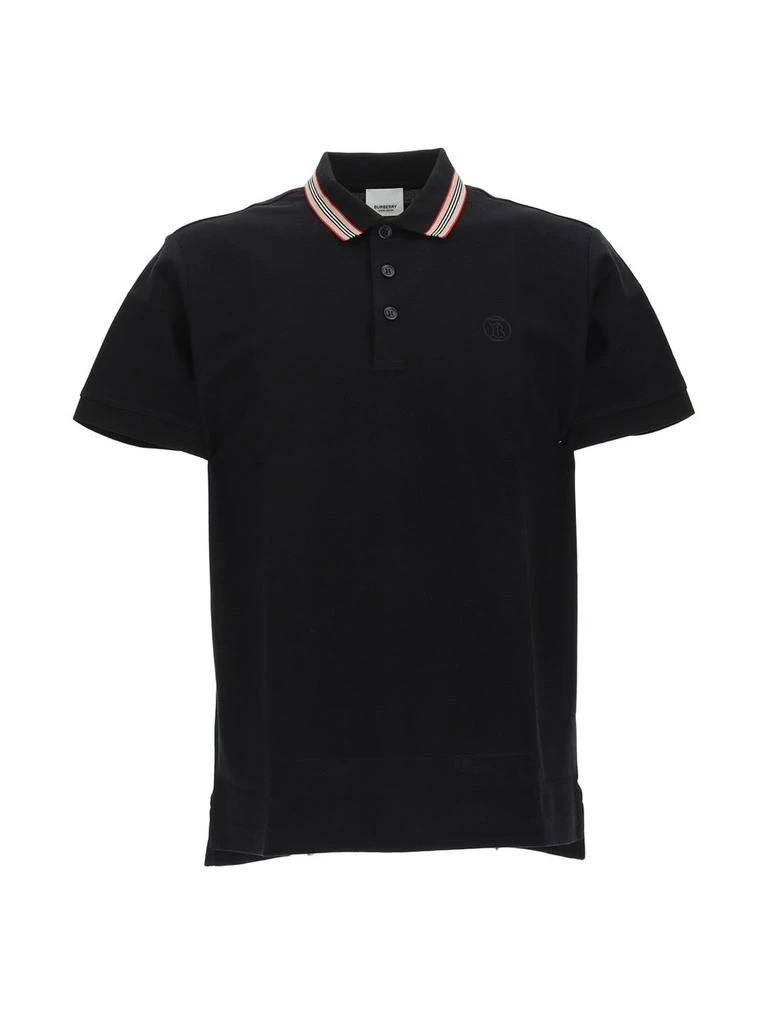 商品Burberry|Burberry Stripe-Detailed Short Sleeved Polo Shirt,价格¥3035,第1张图片