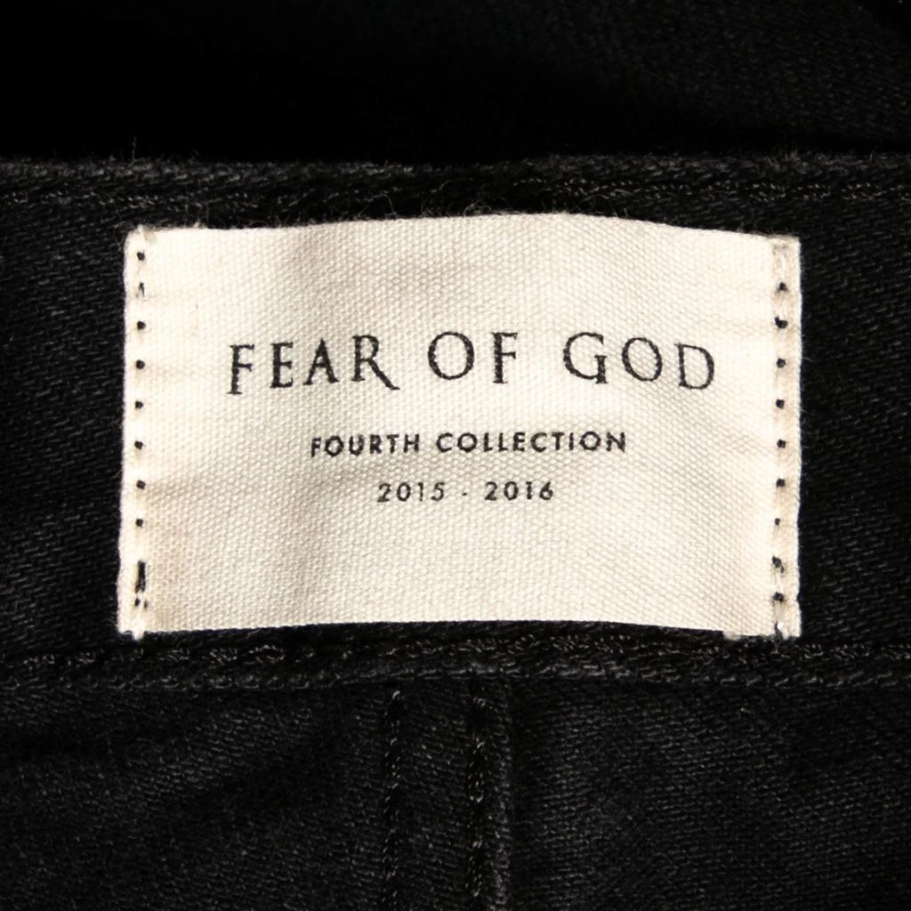 商品[二手商品] Fear of god|Fear of God Fourth Collection Black Distressed Zipped Hem Jeans M,价格¥5441,第4张图片详细描述