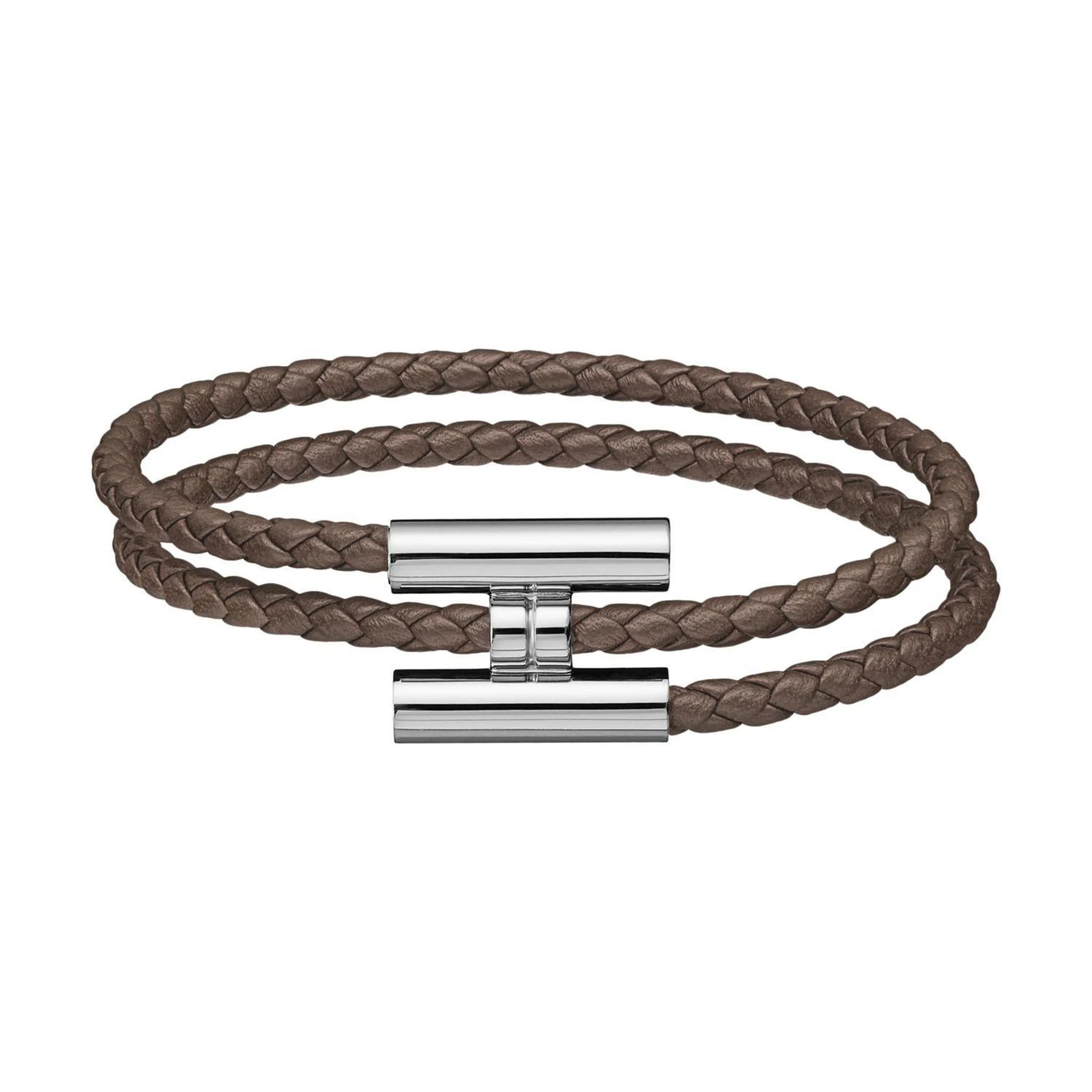 商品Hermes|【预售】 爱马仕 24秋冬 男士 手链 Bracelet Tournis Tressé H068406FP8FT3,价格¥3459,第1张图片