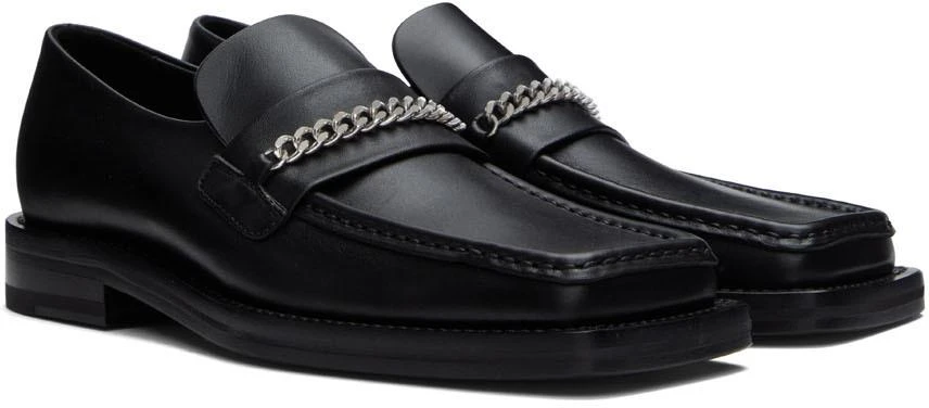 商品Martine Rose|Black Square Toe Loafers,价格¥2127,第4张图片详细描述