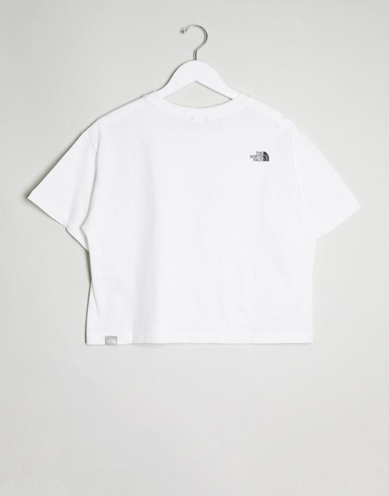 The North Face Central Logo cropped t-shirt in white Exclusive at ASOS商品第2张图片规格展示