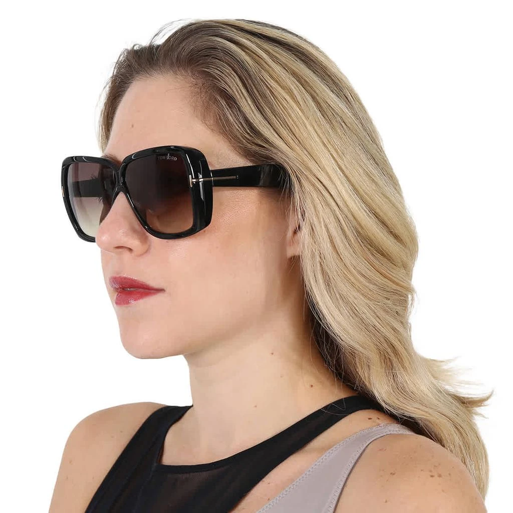 商品Tom Ford|Marilyn Smoke Gradient Butterfly Ladies Sunglasses FT1037 01B 61,价格¥1191,第2张图片详细描述