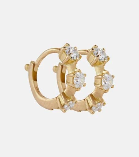 商品Jade Trau|Kismet Mini 18kt gold earrings with diamonds,价格¥13340,第1张图片
