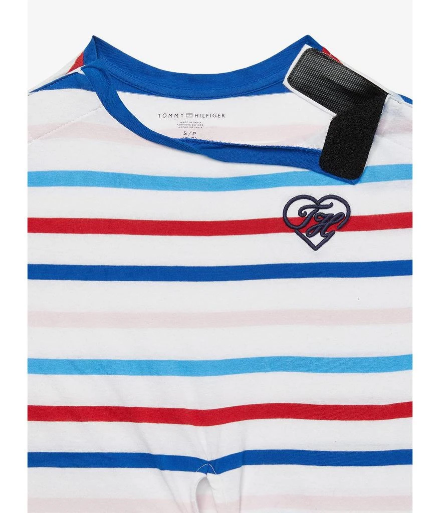 商品Tommy Hilfiger|SS Tia Tie Front T-Shirt w/ Velcro Brand Closure At Shoulders (Little Kids/Big Kids),价格¥126,第3张图片详细描述