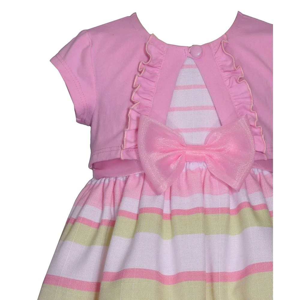 商品Bonnie Baby|Baby Girls Short Sleeved Cardigan Dress,价格¥101,第3张图片详细描述