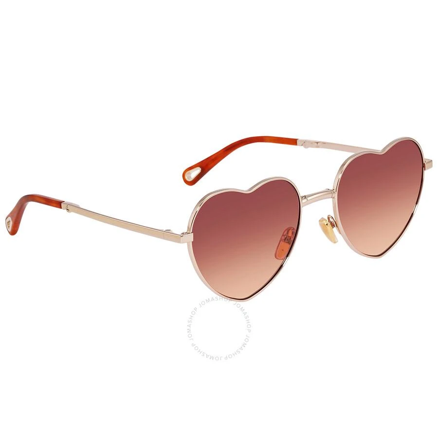 商品Chloé|Milane Red Gradient Heart Ladies Sunglasses CH0071S 003 59,价格¥2232,第2张图片详细描述