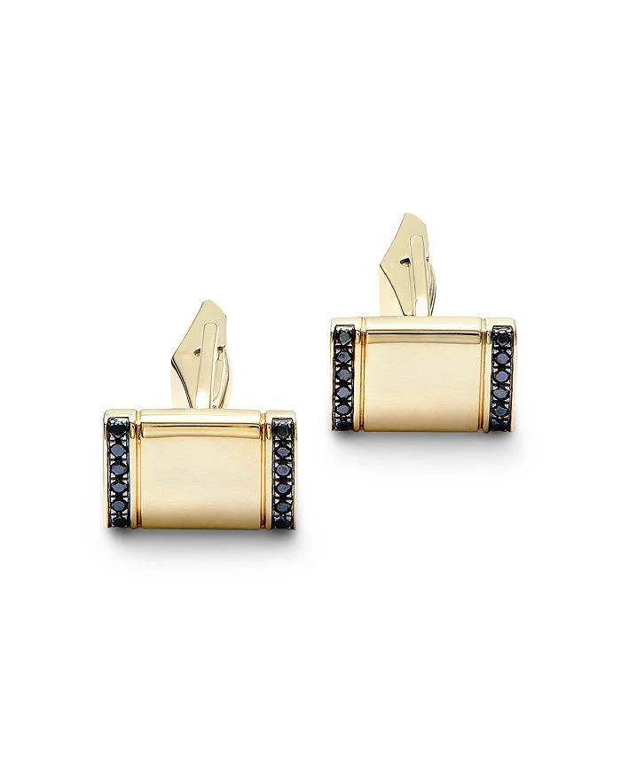 商品Bloomingdale's|Men's Black Diamond Cufflinks in 14K Gold, 0.15 ct. t.w.,价格¥8970,第2张图片详细描述