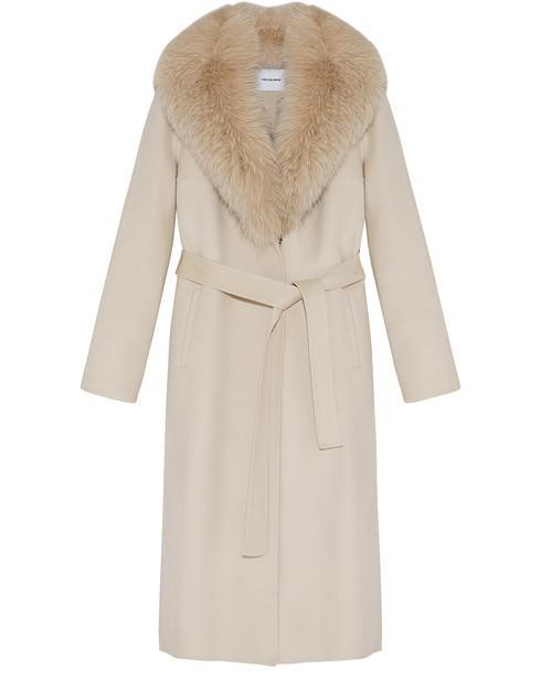 商品Yves Salomon|羊绒皮草领大衣,价格¥22476,第1张图片