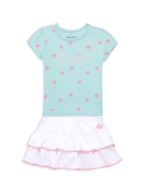 商品Juicy Couture|Little Girl’s 2-Piece Tee & Skort Set,价格¥119,第1张图片
