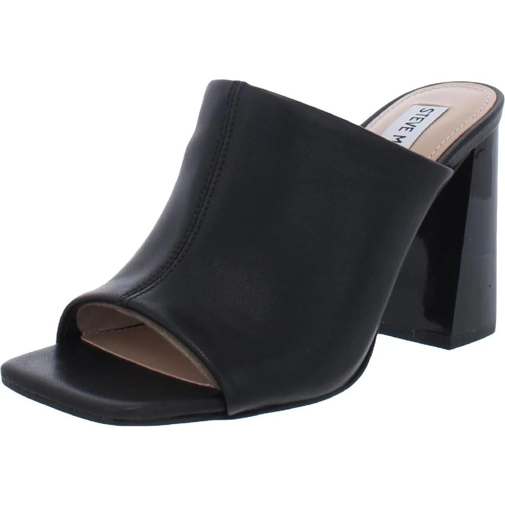 商品Steve Madden|Steve Madden Womens Tule Faux Leather Square Toe Mules,价格¥231,第1张图片